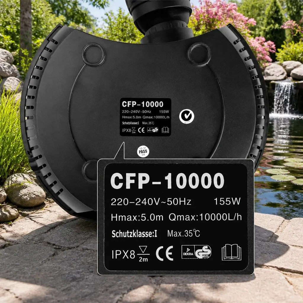 Submersible Aquarium Pond Pump for Water Feature 10000LPH 30 x 29cm