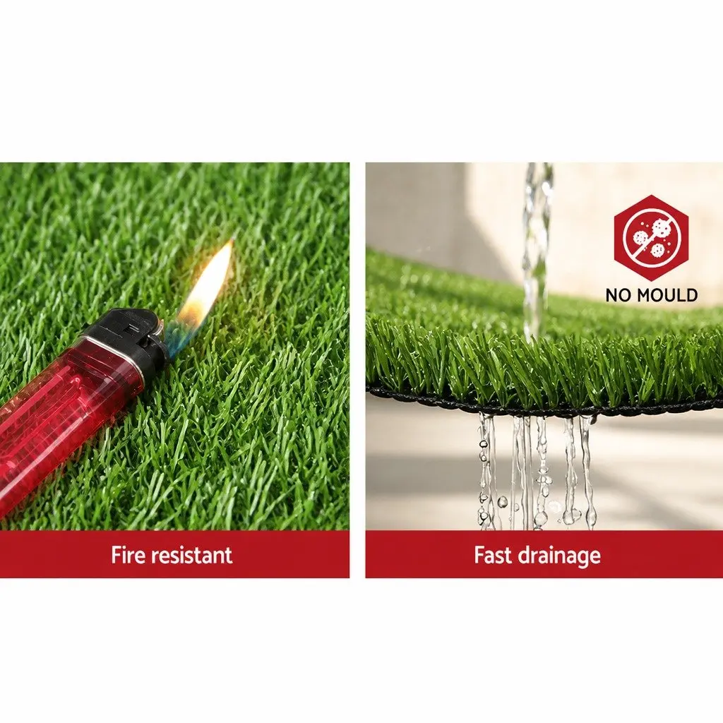 Artificial Grass Synthetic Turf Outdoor 2M x 5M Olive Green 10mm