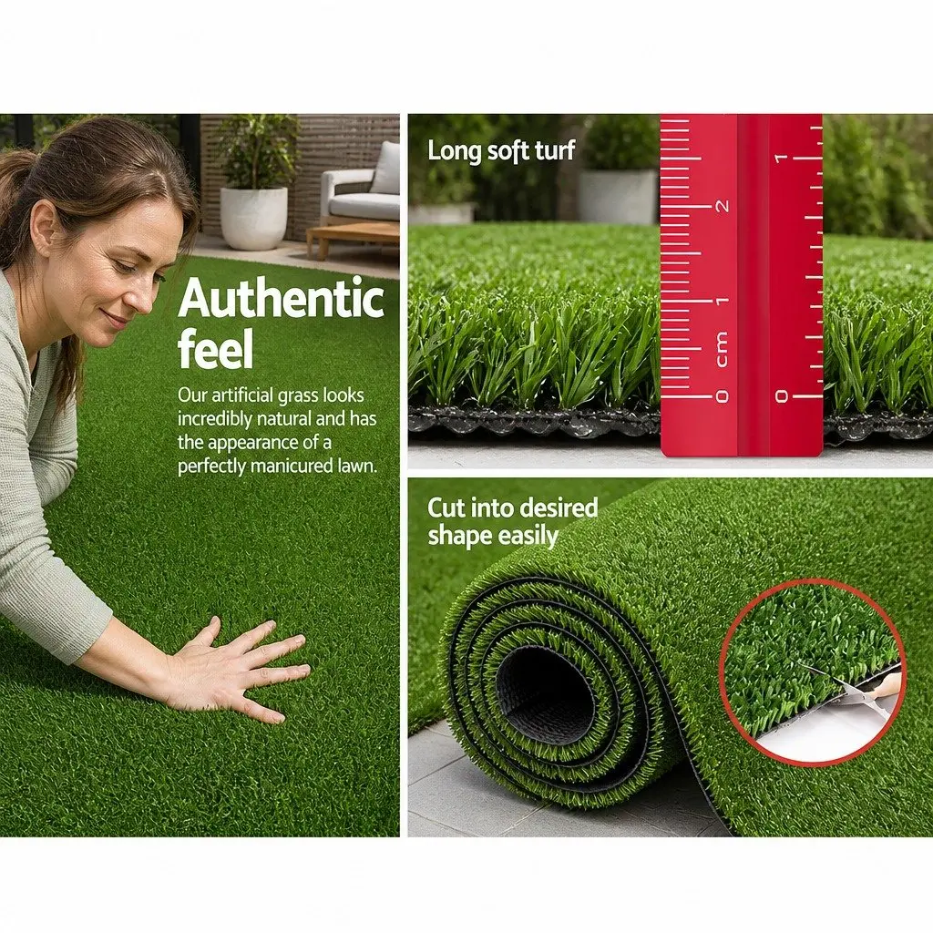 Artificial Grass Synthetic Turf Outdoor 2M x 5M Olive Green 10mm
