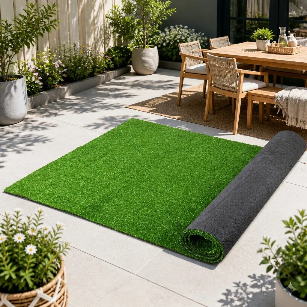Artificial Grass Synthetic Turf Outdoor 2M x 5M Olive Green 10mm