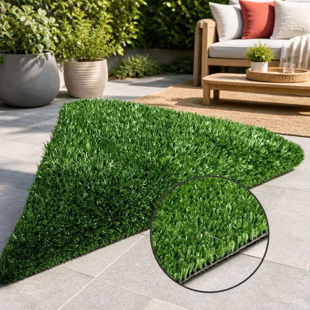 Artificial Grass Synthetic Lawn Turf for Outdoor Use 2m x 10m 10mm Pile Green