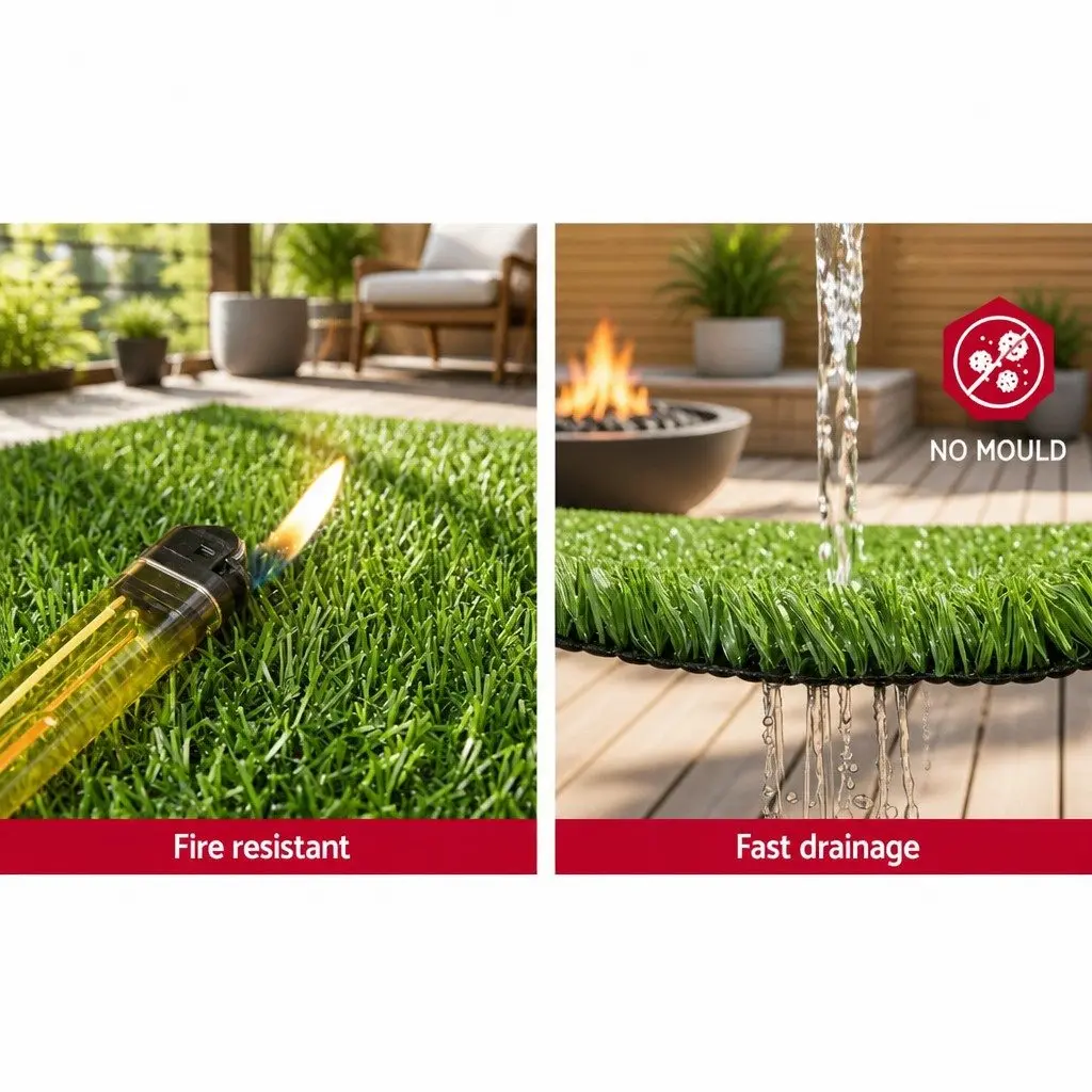 Artificial Grass Turf 1m x 10m, 17mm Pile Height