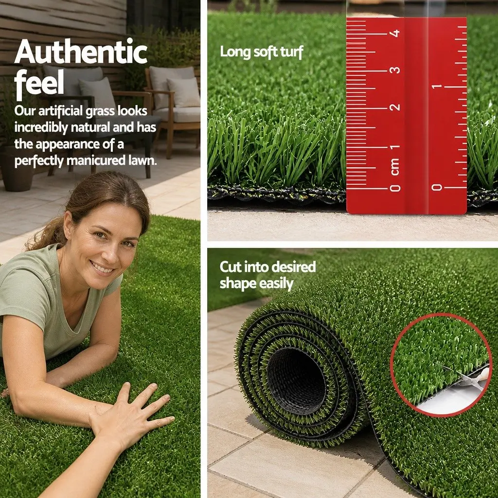 Artificial Grass Synthetic Lawn Turf 1m x 20m 17mm Olive Green Roll Backyard