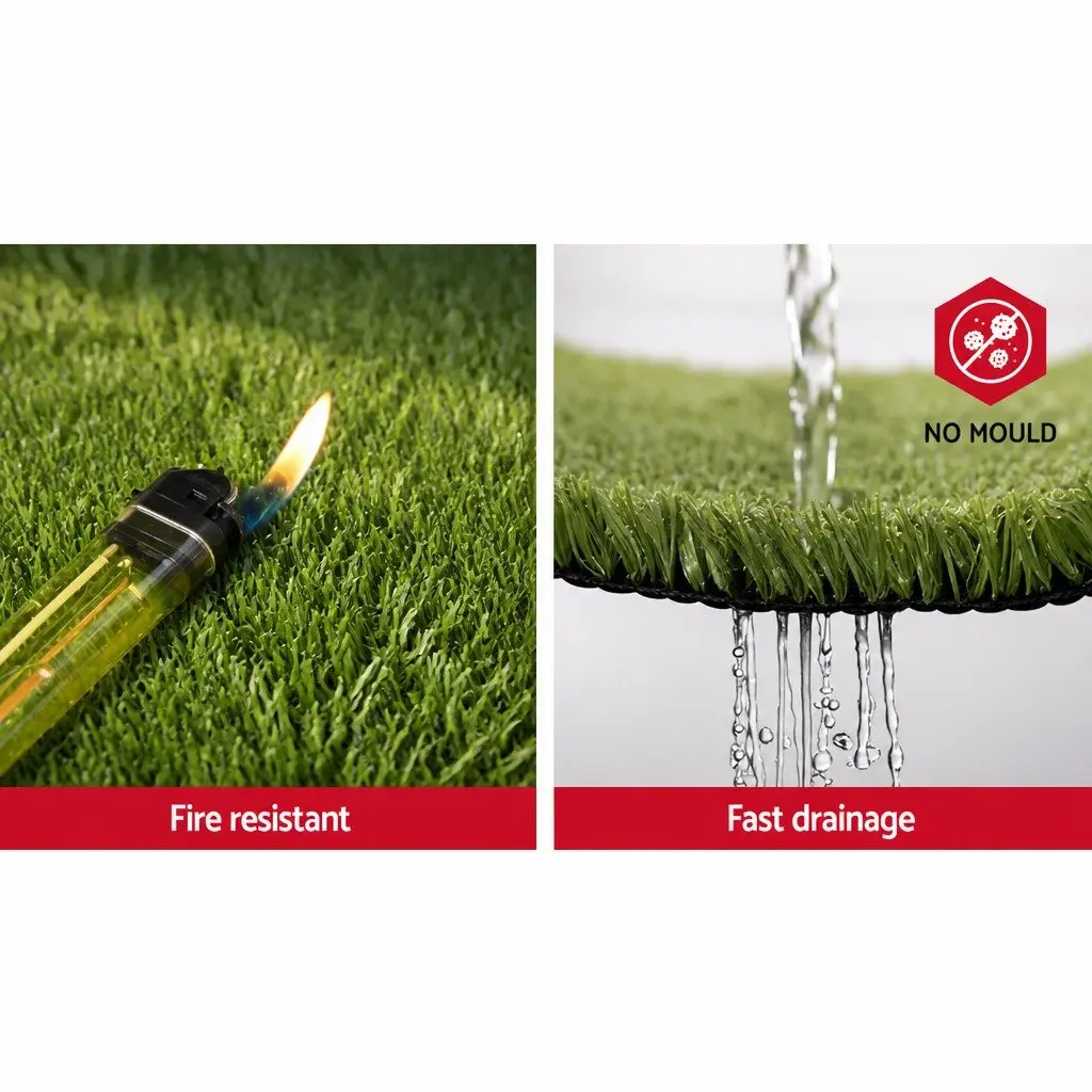 Artificial Grass Synthetic Turf for Garden 2x10m Olive Green 17mm Pile