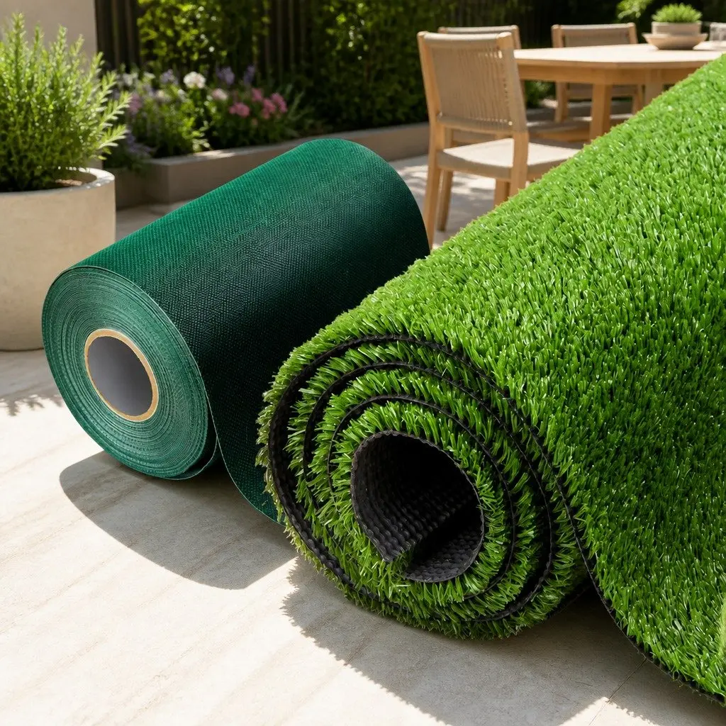 Artificial Grass Synthetic Turf for Garden 2x10m Olive Green 17mm Pile