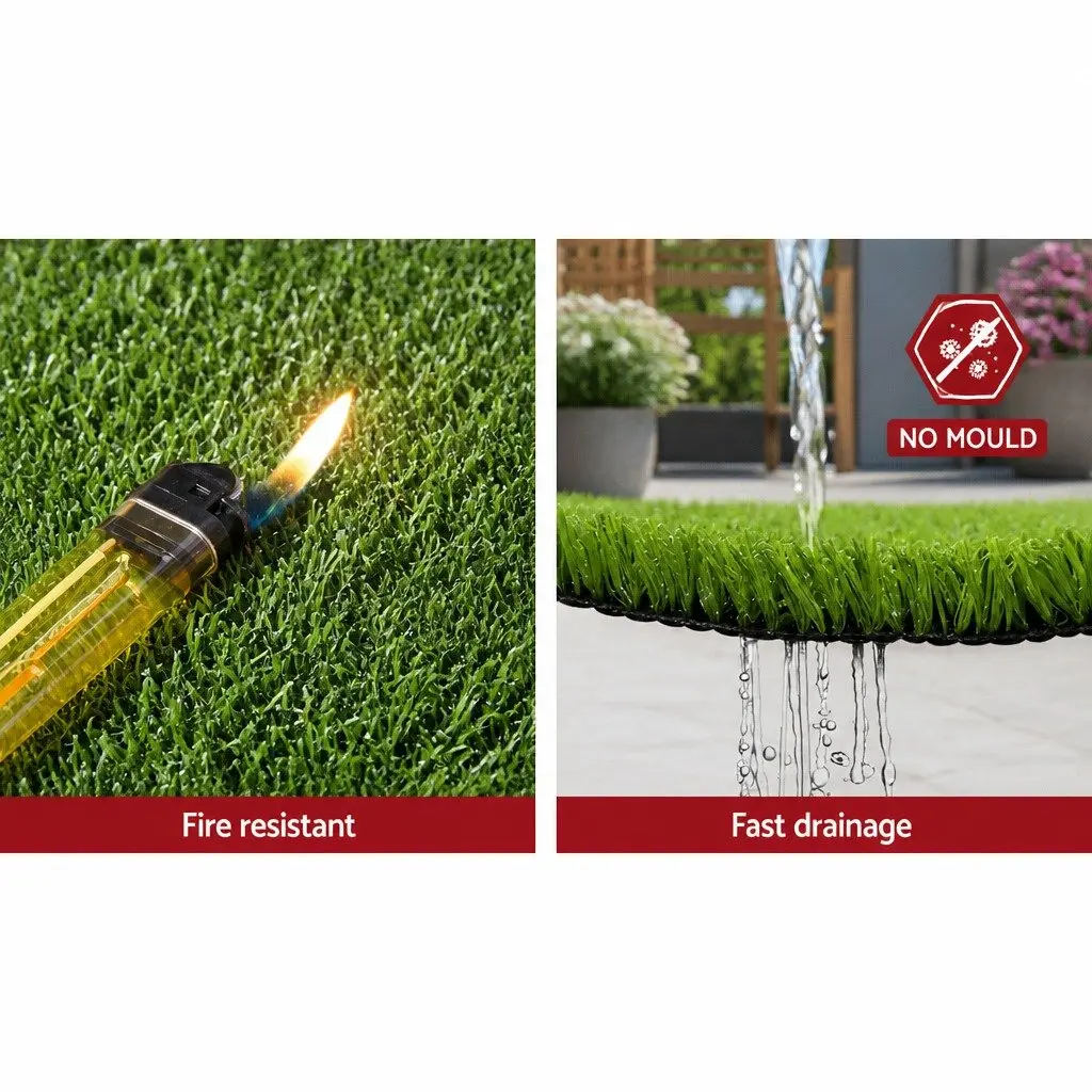 Synthetic Grass Artificial Turf for Garden Patio 20 SQM Olive Green