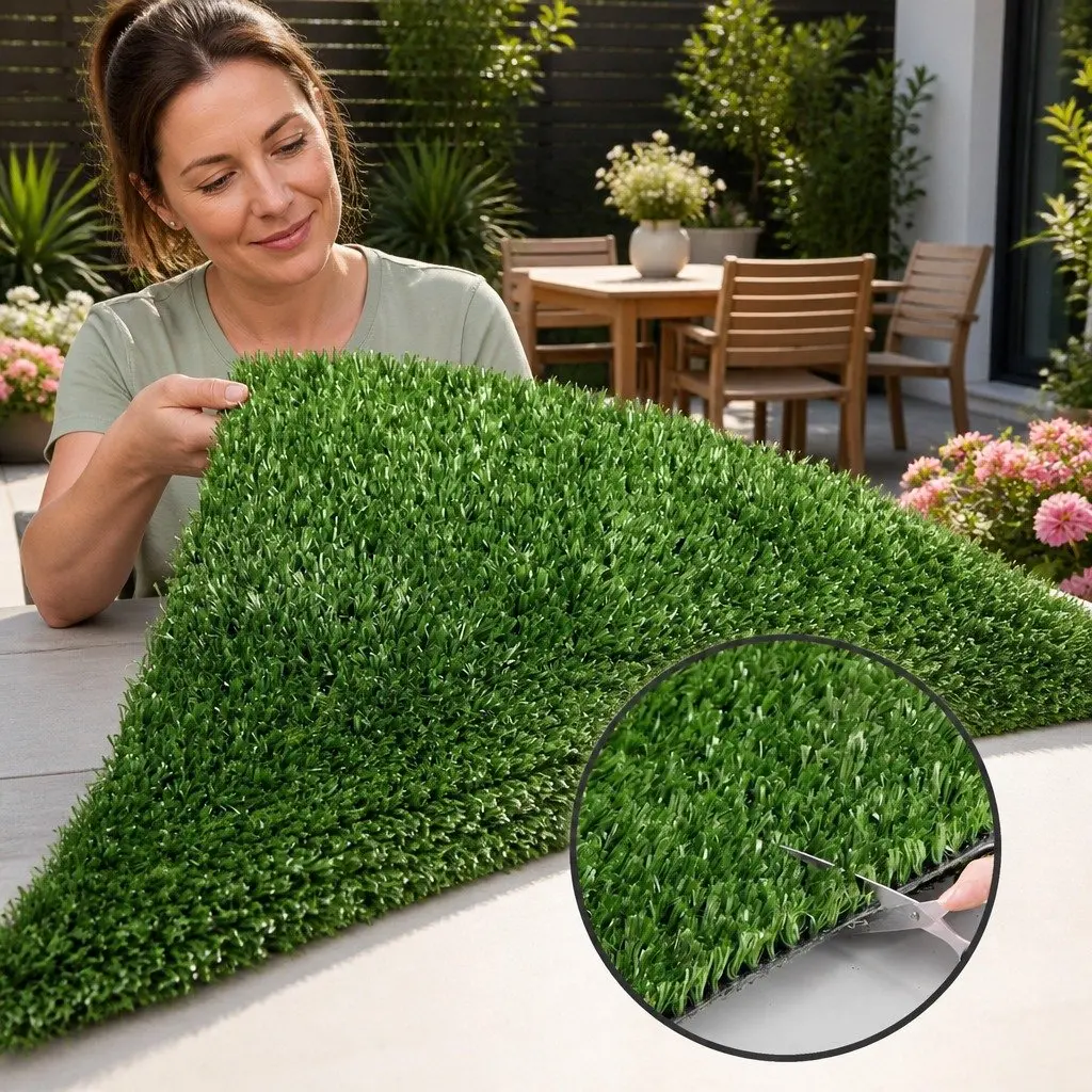 Synthetic Grass Artificial Turf for Garden Patio 20 SQM Olive Green