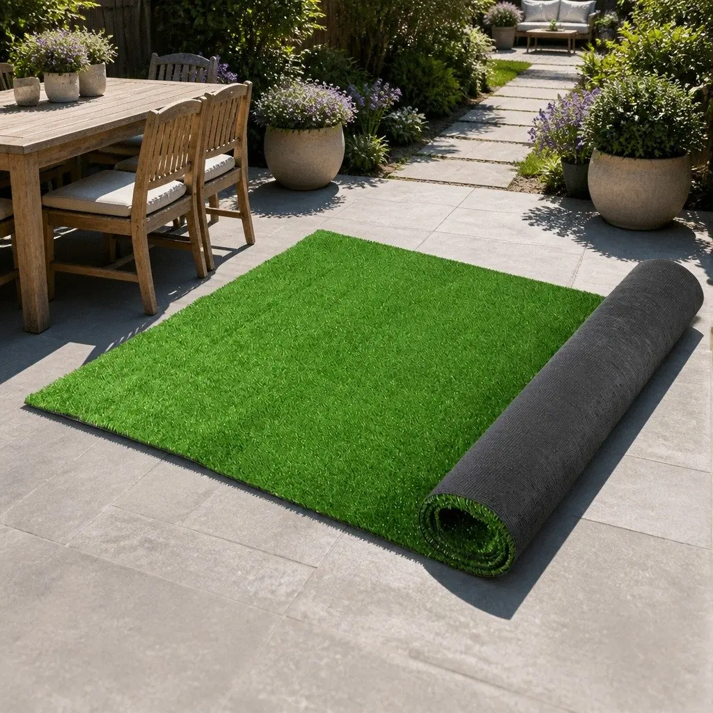 Synthetic Grass Artificial Turf for Garden Patio 20 SQM Olive Green