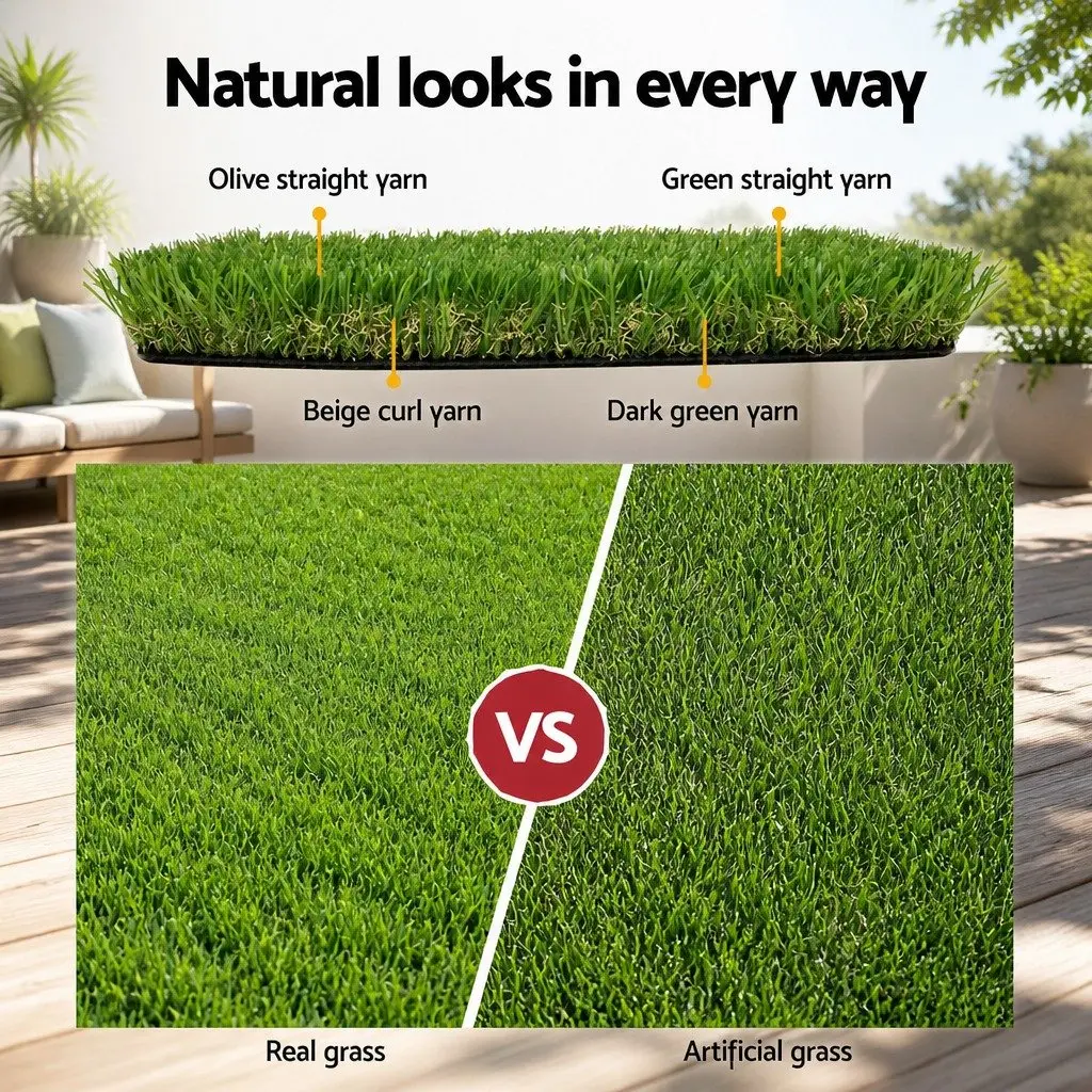 Synthetic Grass Artificial Turf 20mm Pile 1m Wide Garden Lawn