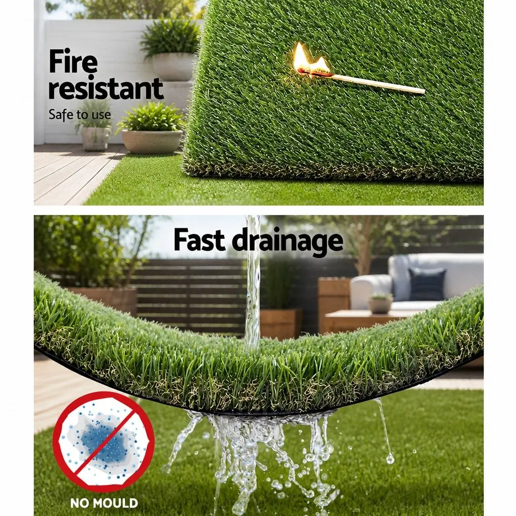 Artificial Grass Turf Roll for Garden and Backyard 30mm Thick 1m x 10m