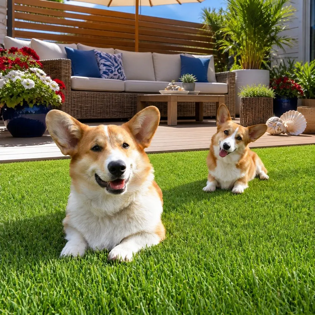 30mm Thick Green Synthetic Turf 2m x 5m for Outdoor Use