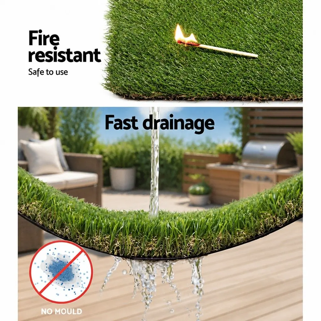 40mm Synthetic Turf Lawn 2m x 5m