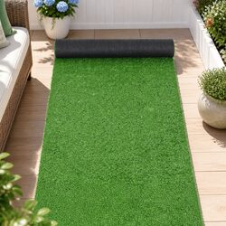 15mm Olive Green Synthetic Grass Mat with Quick Drainage