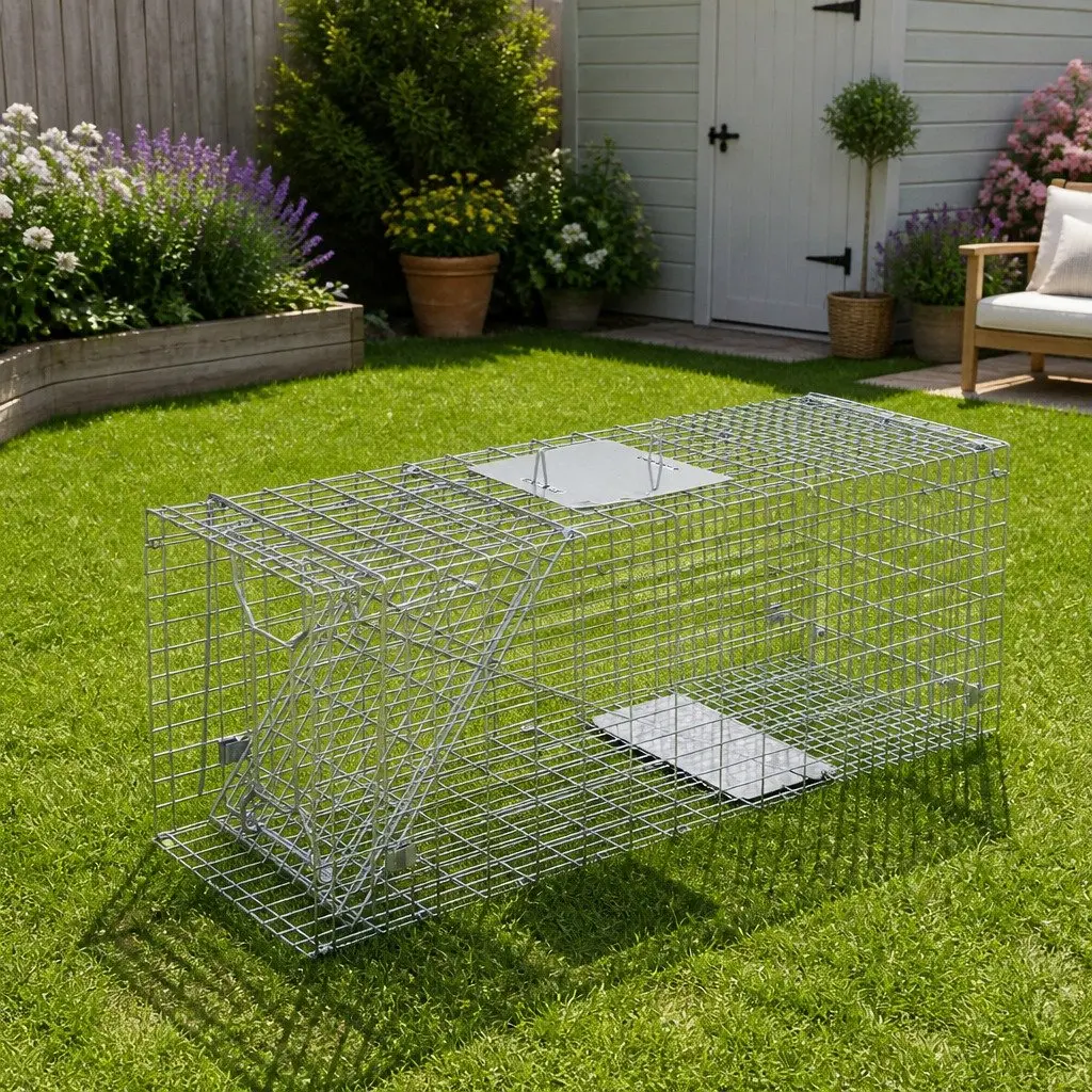Live Capture Animal Trap Cage 79x28cm