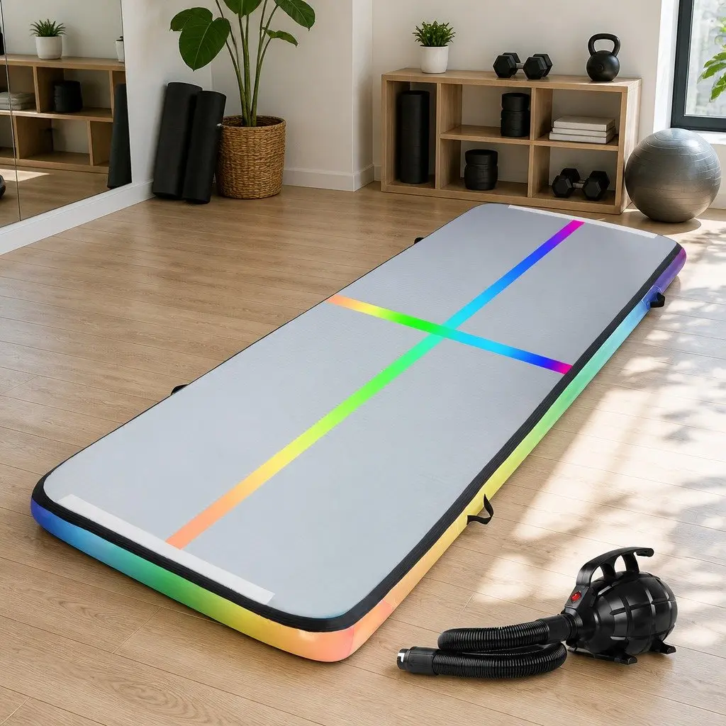 Air Track Gymnastics Mat 3M Inflatable Tumbling Exercise Mats with Electric Pump