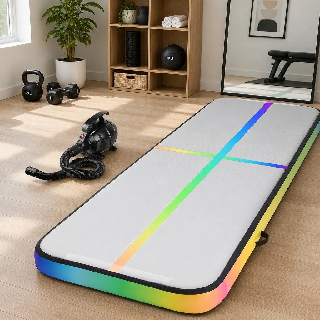 Air Track Gymnastics Mat for Home Exercise 3M Inflatable Tumbling Mat with Electric Pump