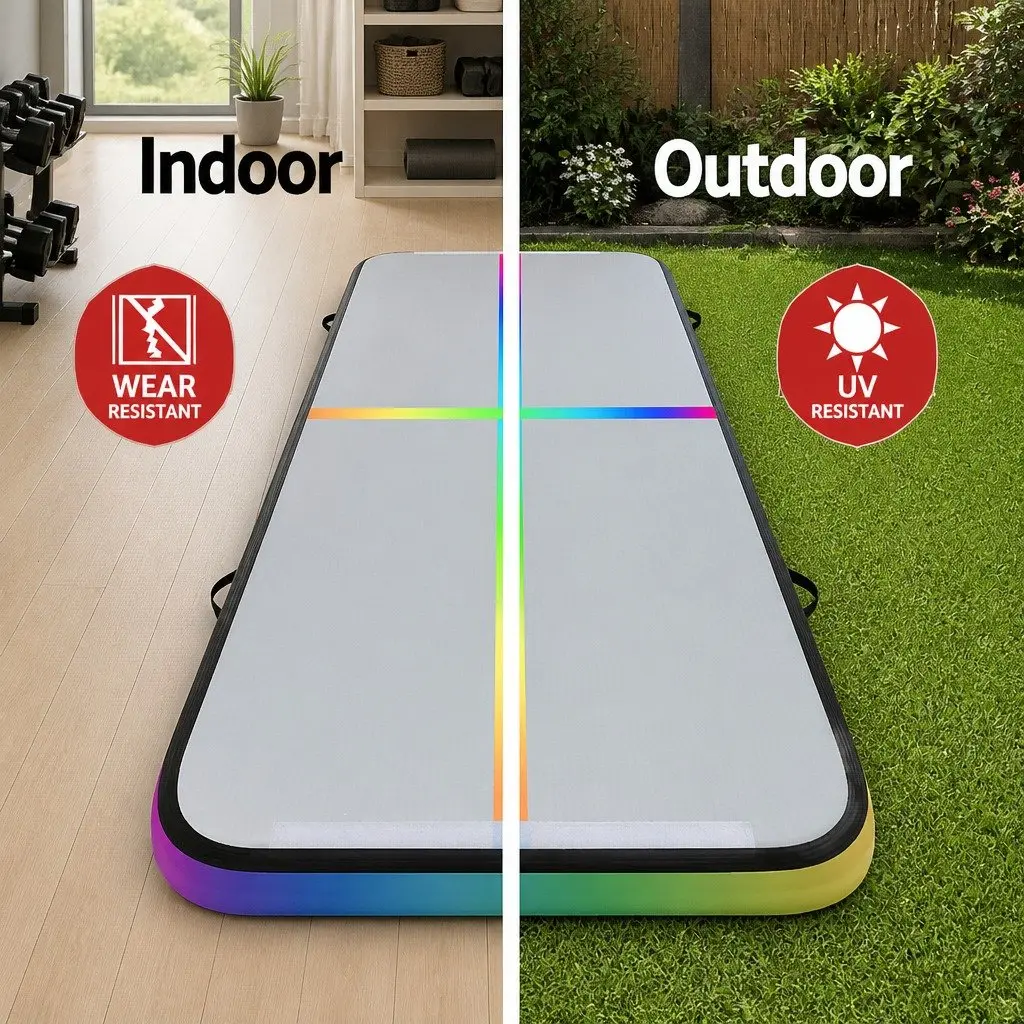 Air Track Gymnastics Mat for Home Exercise 3M Inflatable Tumbling Mat with Electric Pump