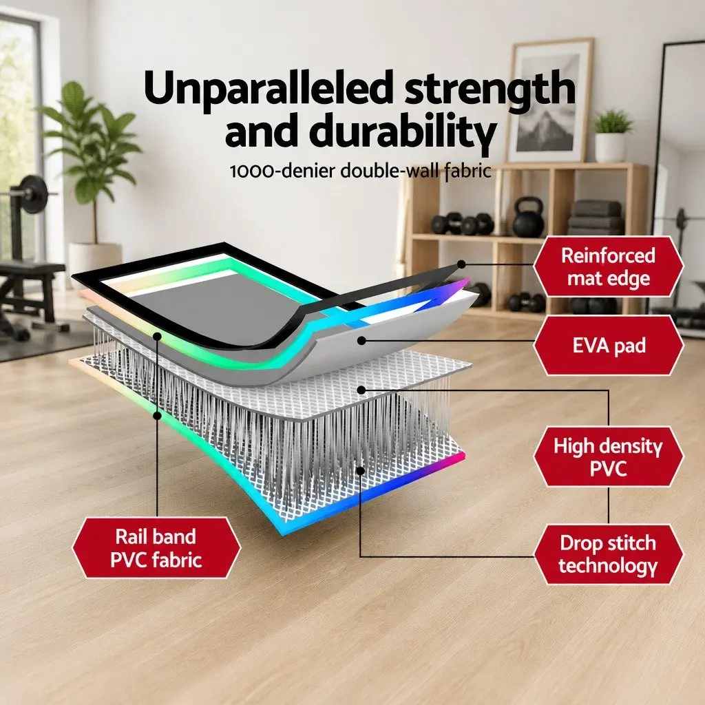 Air Track Gymnastics Mat for Home Exercise 3M Inflatable Tumbling Mat with Electric Pump