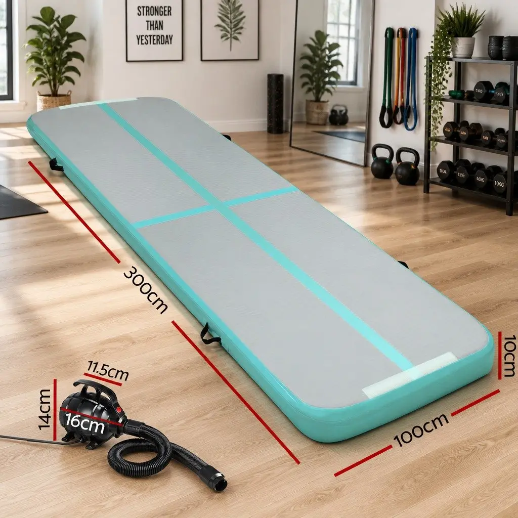 Air Track Mat for Gymnastics 3M Inflatable Exercise Mat with Electric Pump