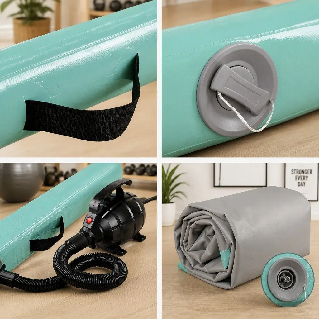 Air Track Mat for Gymnastics 3M Inflatable Exercise Mat with Electric Pump