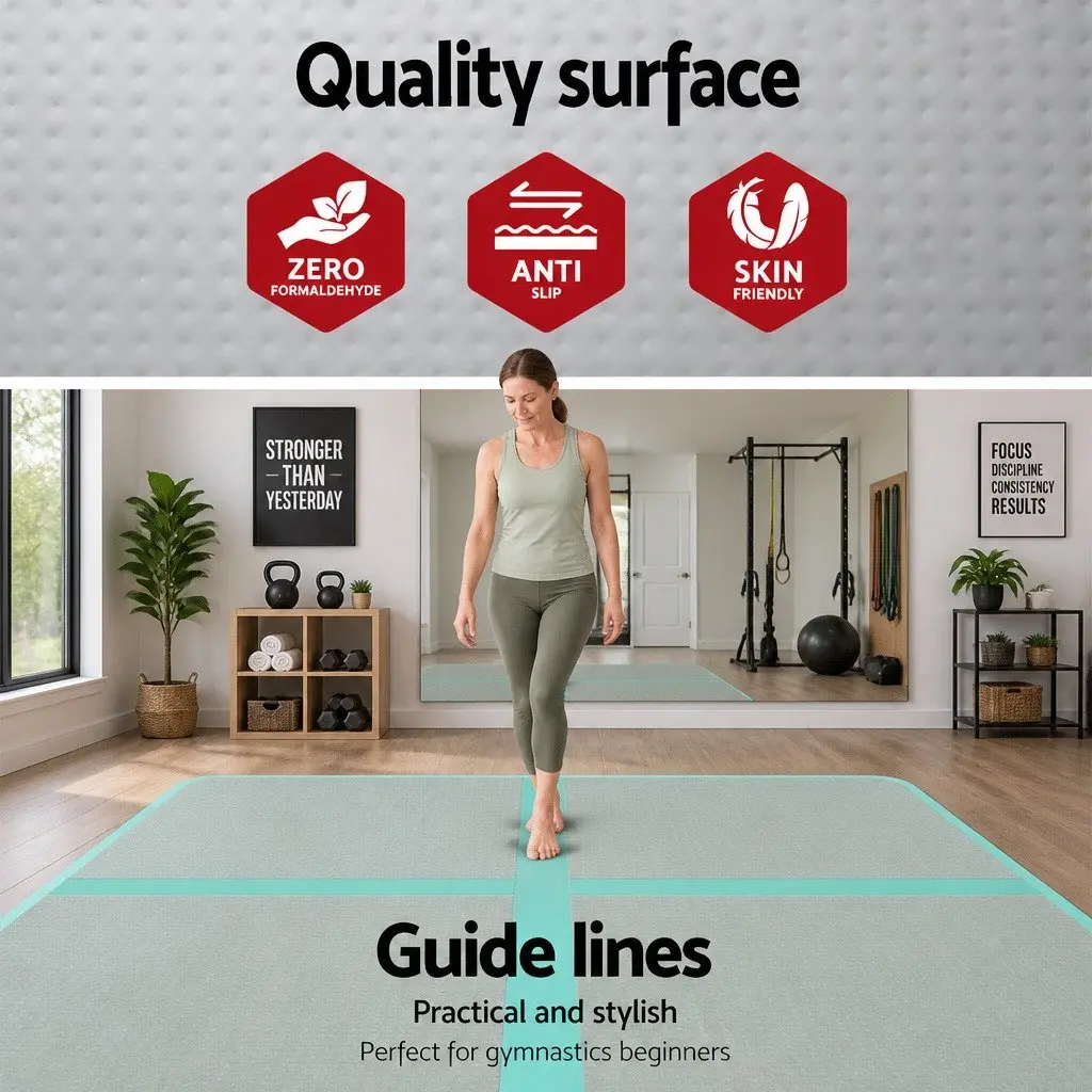 Air Track Mat for Gymnastics 3M Inflatable Exercise Mat with Electric Pump