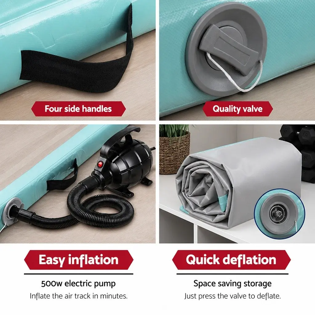 Air Track Mat for Gymnastics 3M Inflatable Exercise Mat with Electric Pump