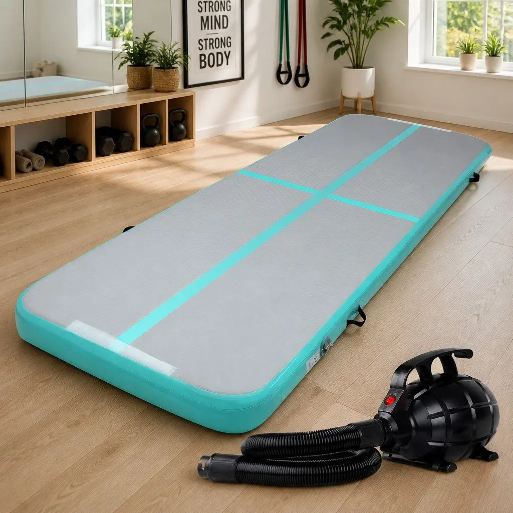 Air Track Mat for Gymnastics 3M Inflatable Exercise Mat with Electric Pump
