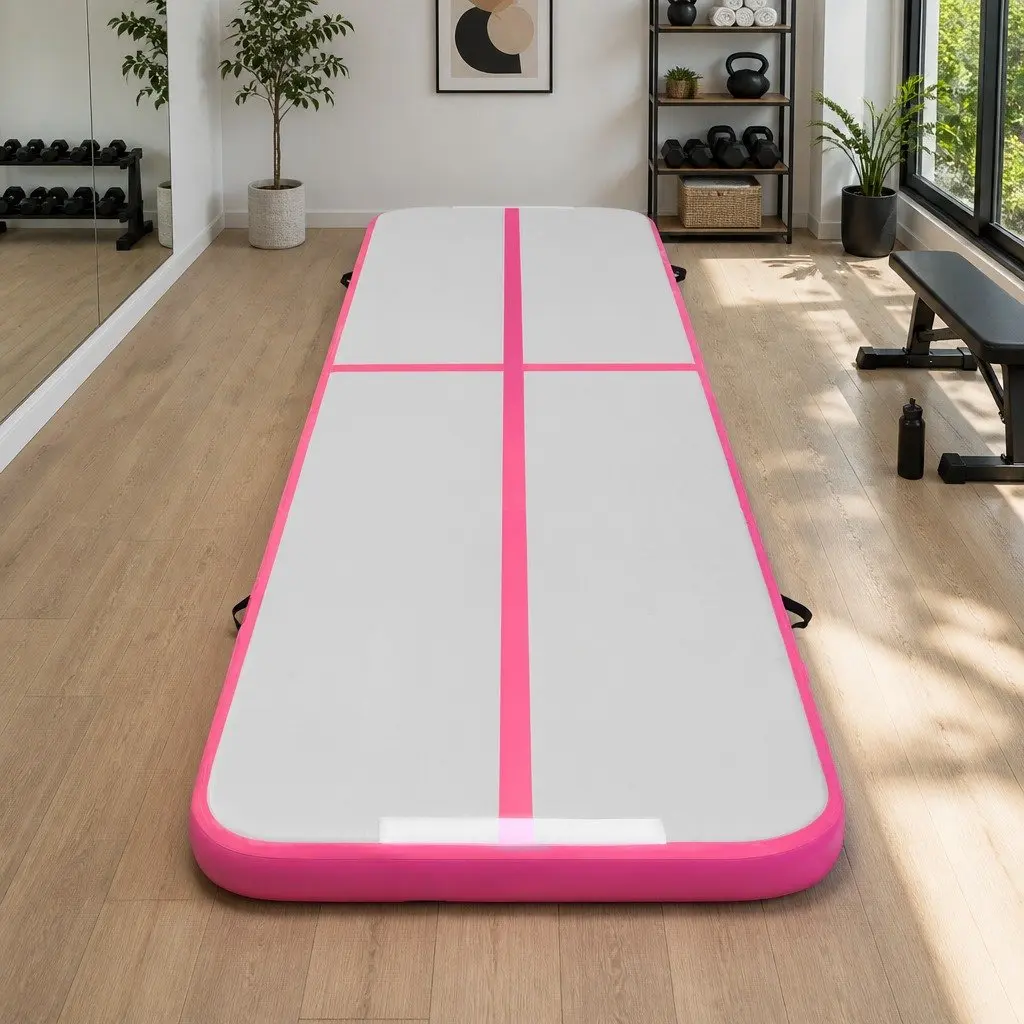 Air Track Gymnastics Tumbling Mat for Exercise 4M x 1M Inflatable Training Pad