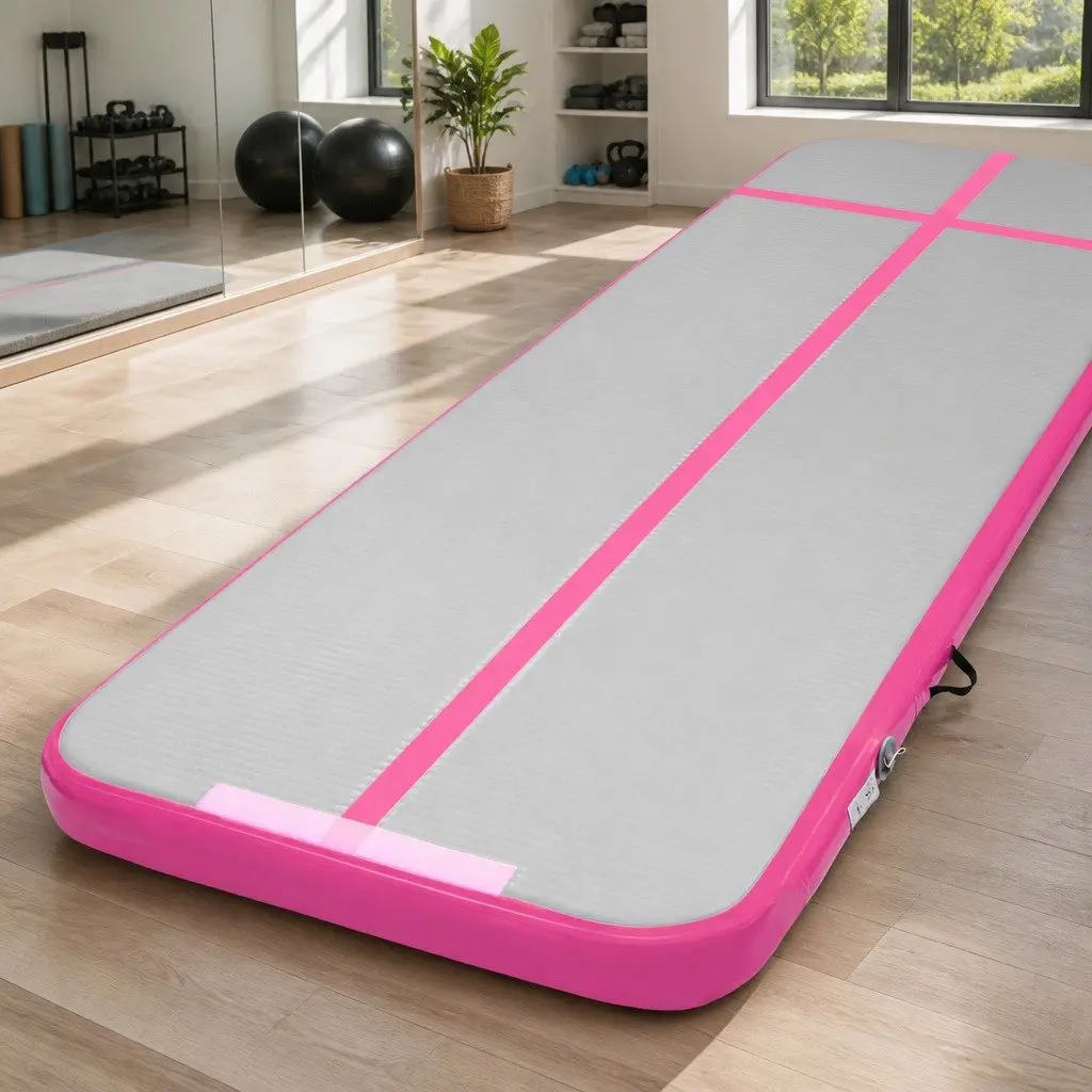 Air Track Gymnastics Tumbling Mat for Exercise 4M x 1M Inflatable Training Pad