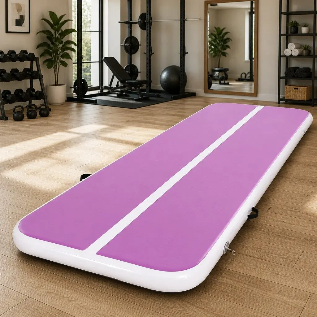 Air Track Gymnastics Mat for Home Fitness 4M Inflatable Tumbling Exercise Cheerleading Training