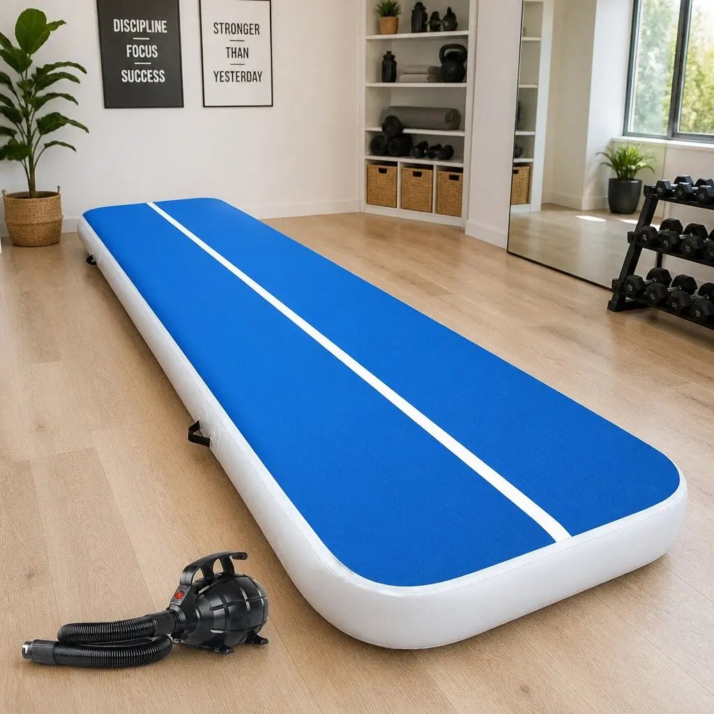 Inflatable Air Track Mat for Gymnastics 4M x 1M with Electric Pump