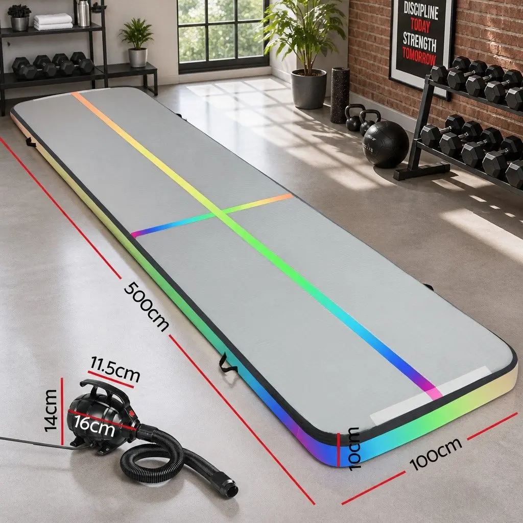 5M Air Track Mat for Gymnastics Tumbling Training Yoga and Cheer Exercise