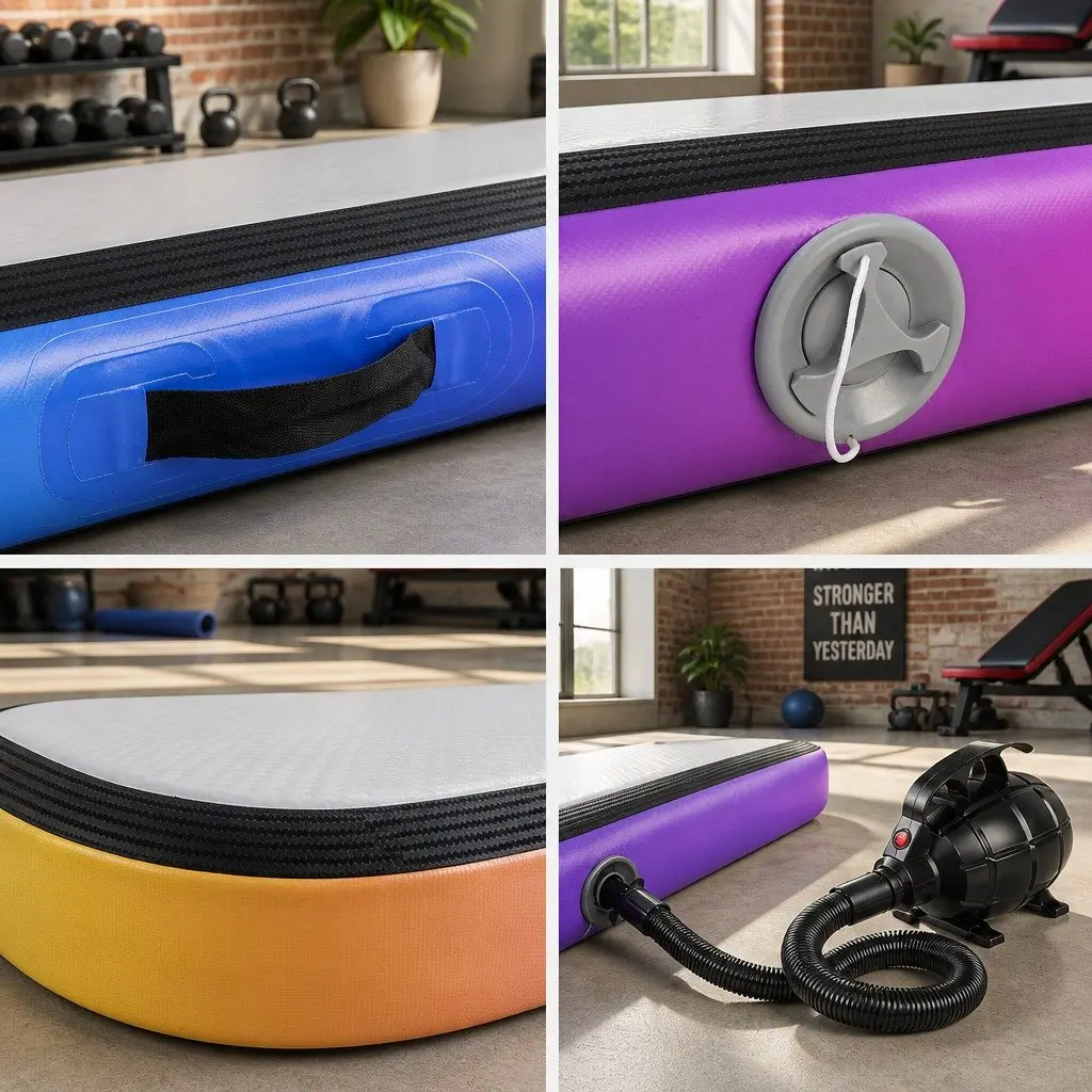 5M Air Track Mat for Gymnastics Tumbling Training Yoga and Cheer Exercise
