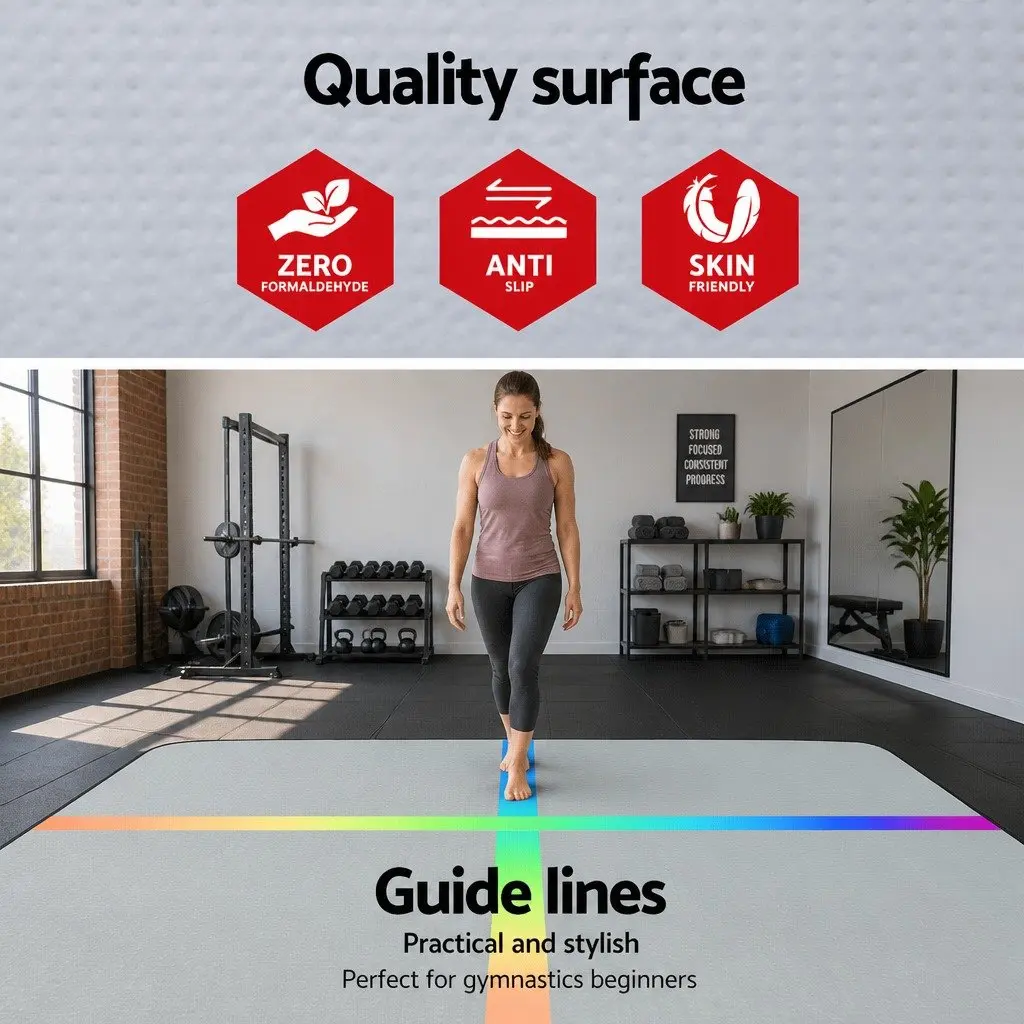 Air Track Inflatable Tumbling Mat 5M Gymnastics Yoga Exercise Fitness Training