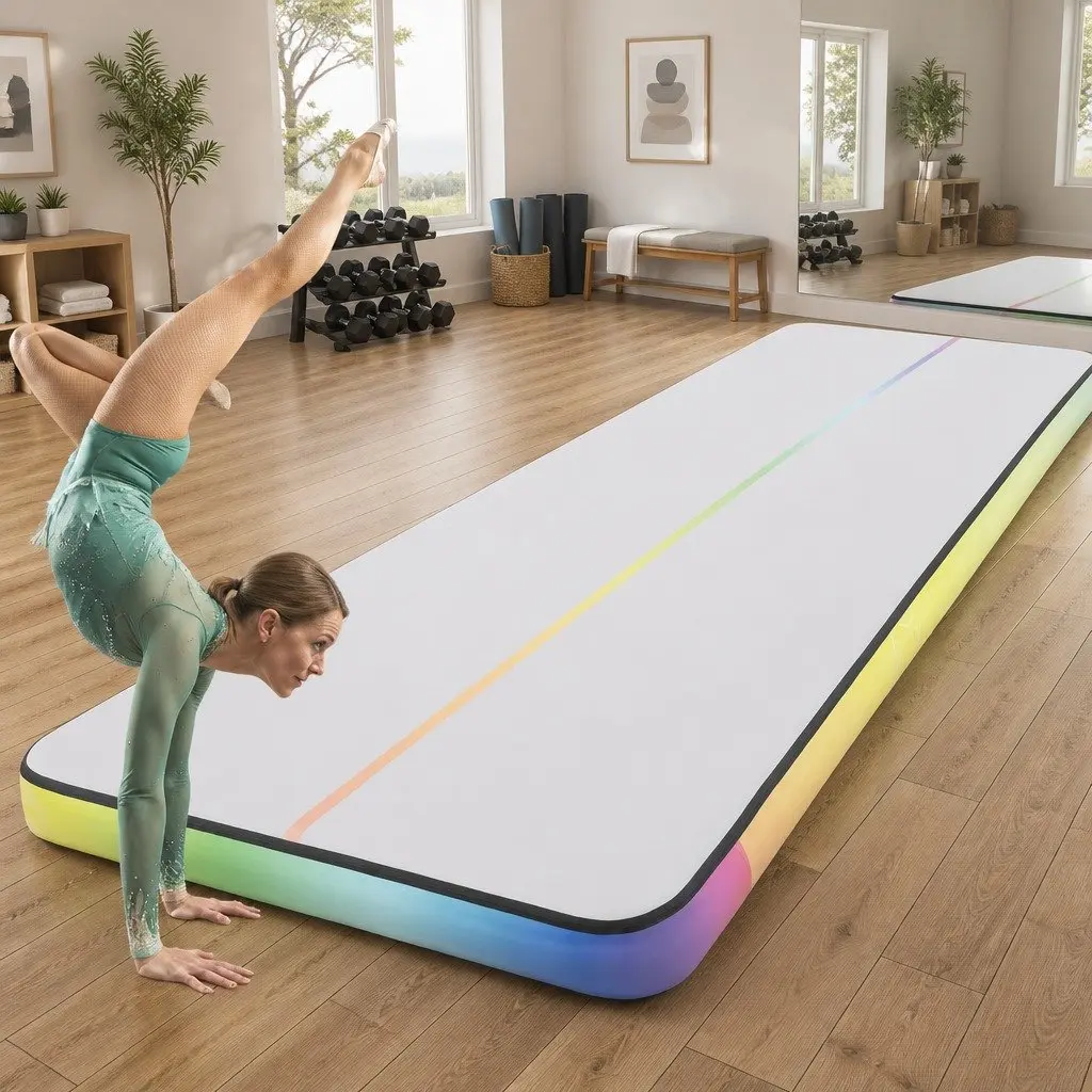 Air Track Mat Gymnastics Tumbling Training 6M Multicolour