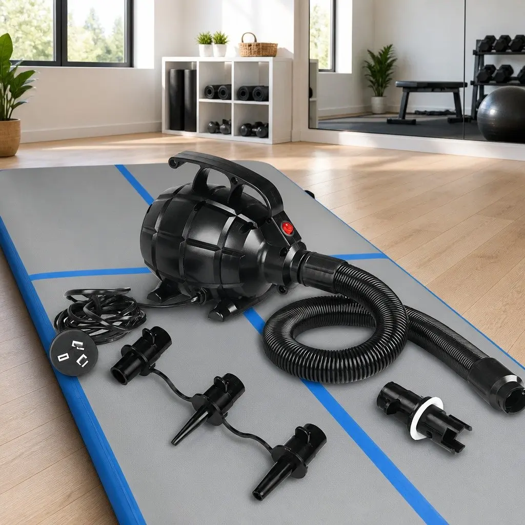 500W Electric Air Pump Inflatable Gymnastics Mat Tumbling Airtrack Home Fitness