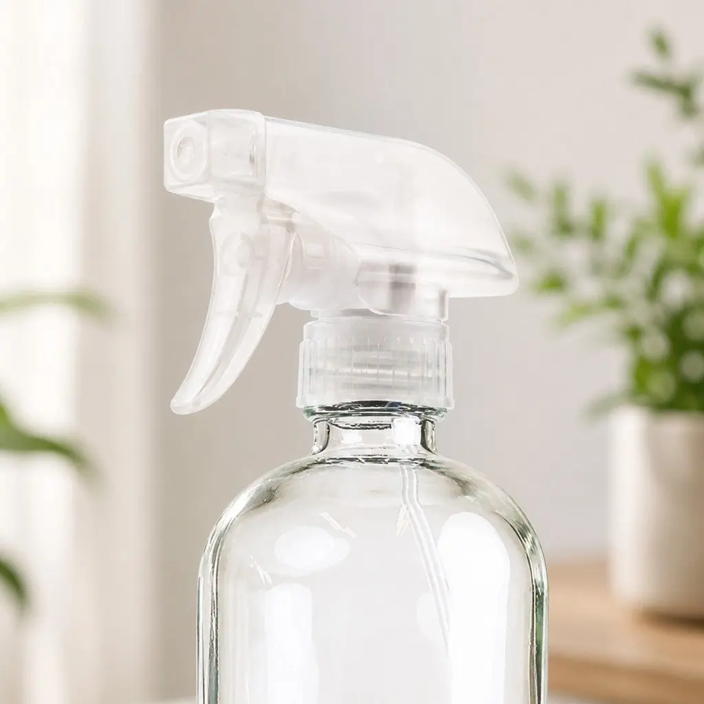 4x 500ml Clear Glass Spray Bottles Trigger Nozzle Fine Mist Stream Ergonomic