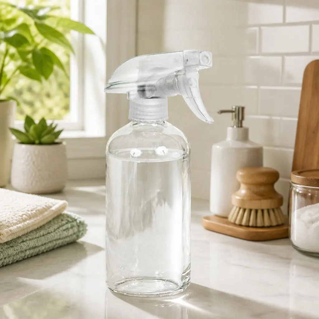 6x 500ml Clear Glass Spray Bottles Trigger Mist Stream Nozzle Adjustable