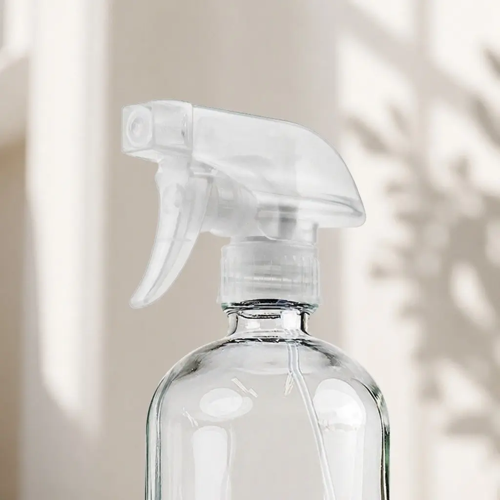 6x 500ml Clear Glass Spray Bottles Trigger Mist Stream Nozzle Adjustable