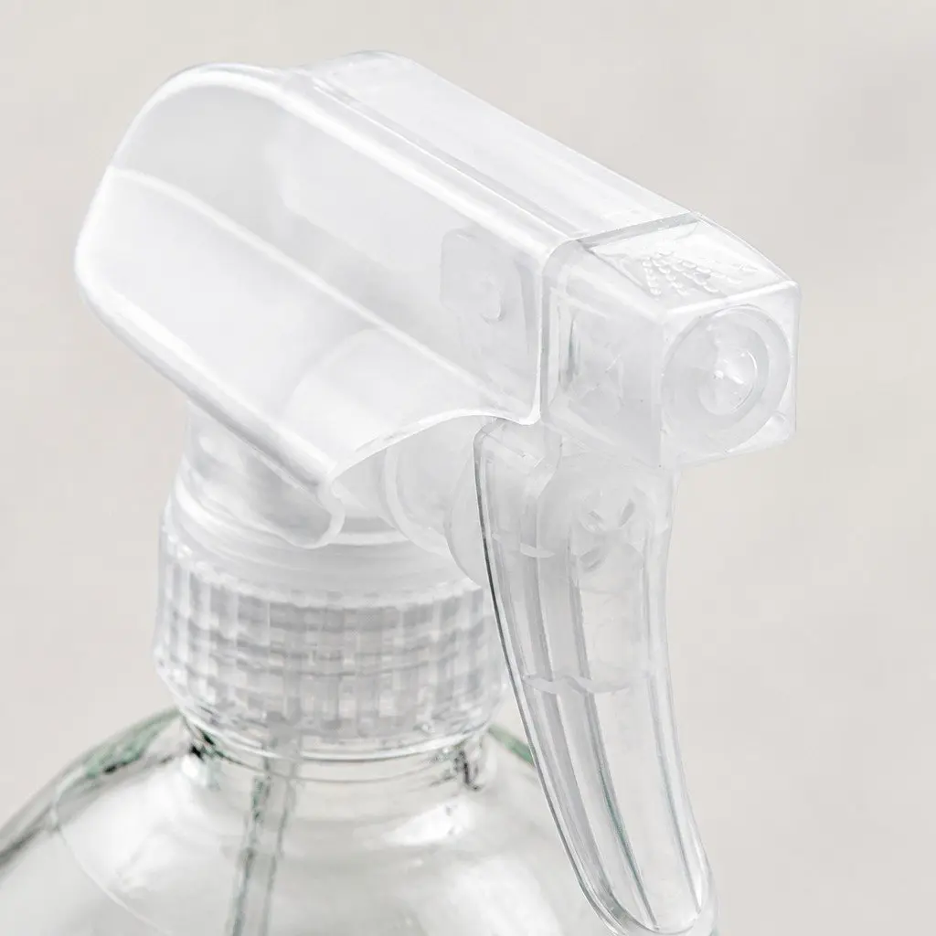 6x 500ml Clear Glass Spray Bottles Trigger Mist Stream Nozzle Adjustable