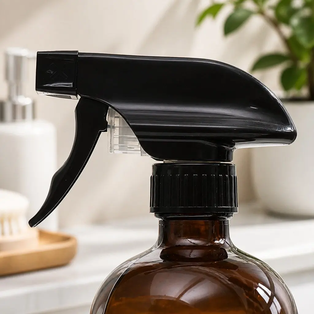 Amber Glass Spray Bottles for Cleaning and Plant Care 500ml Set of 4