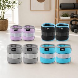 Ankle Wrist Weights Set - 4 Pairs, Total 10kg, Color-Coded