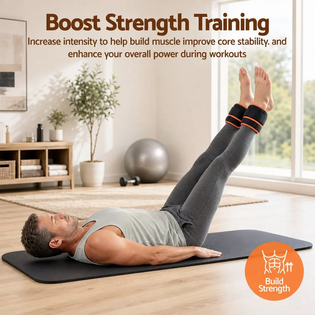 Adjustable Ankle Weights for Home Gym 34.5L x 14W cm 1 Pair Removable Sandbags