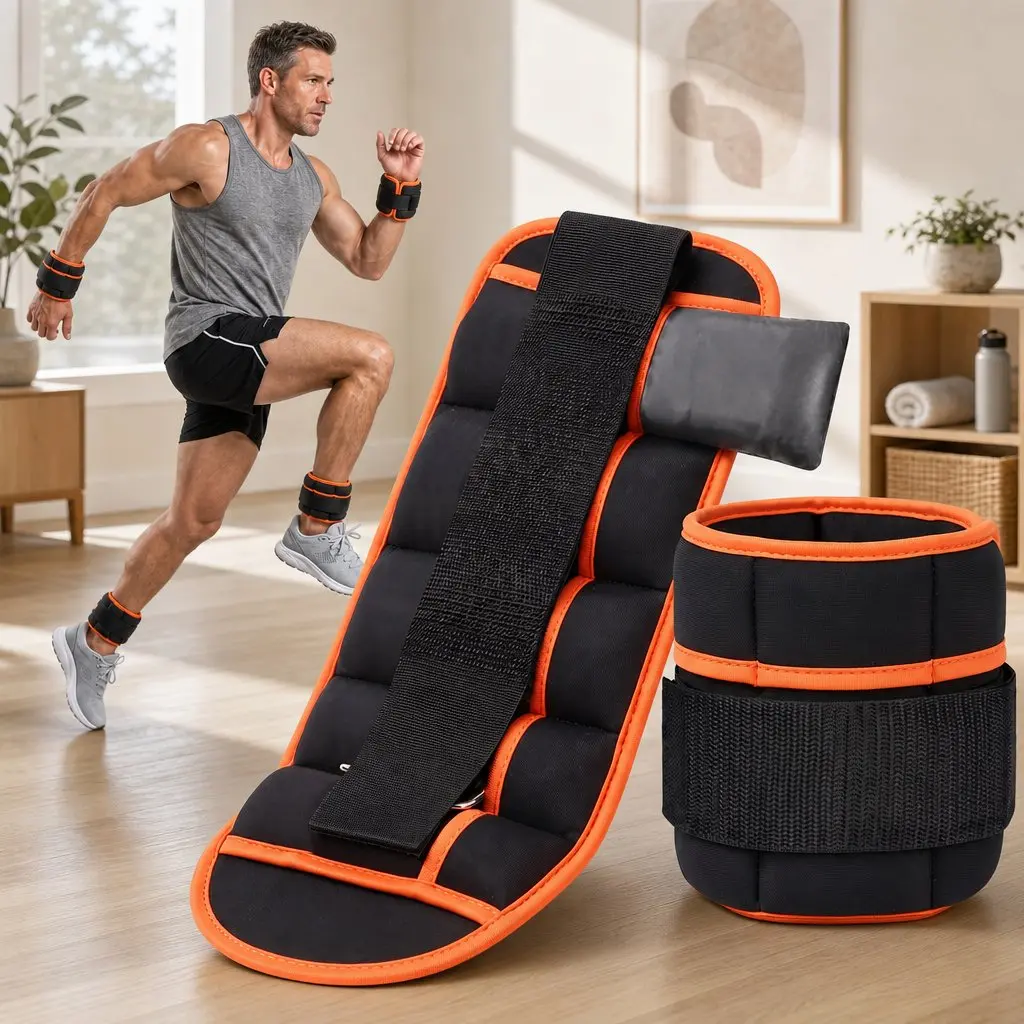 Adjustable Ankle Weights for Home Gym 34.5L x 14W cm 1 Pair Removable Sandbags