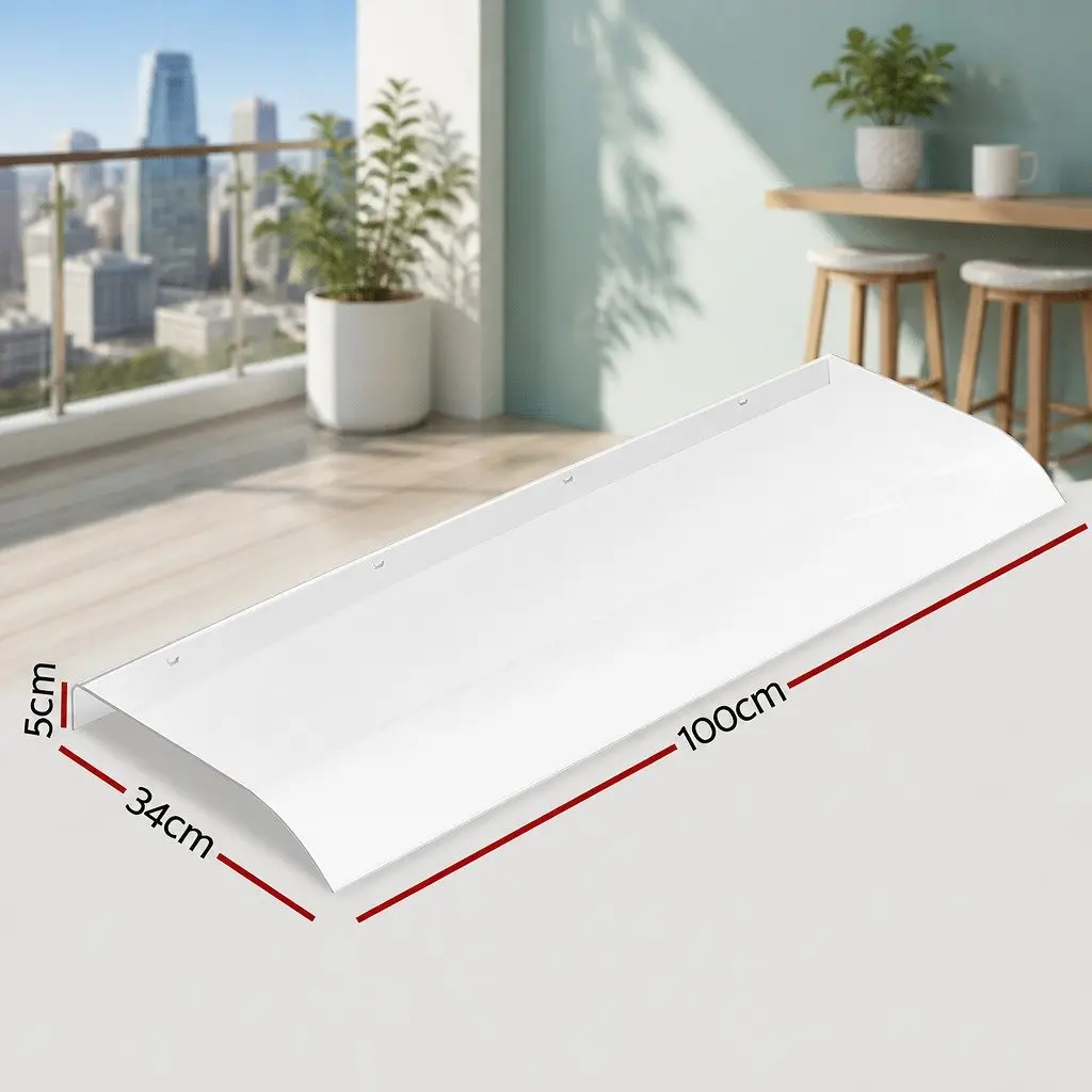 Awning for Window and Door 0.4m x 1m Transparent PET Polycarbonate Sheet UV Rain Resistant