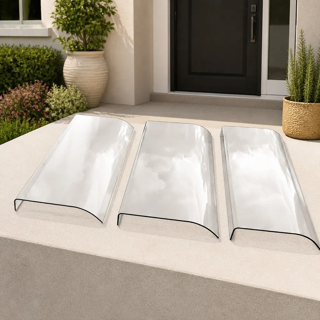 0.4m x 3m Window Door Awning in Transparent Polycarbonate