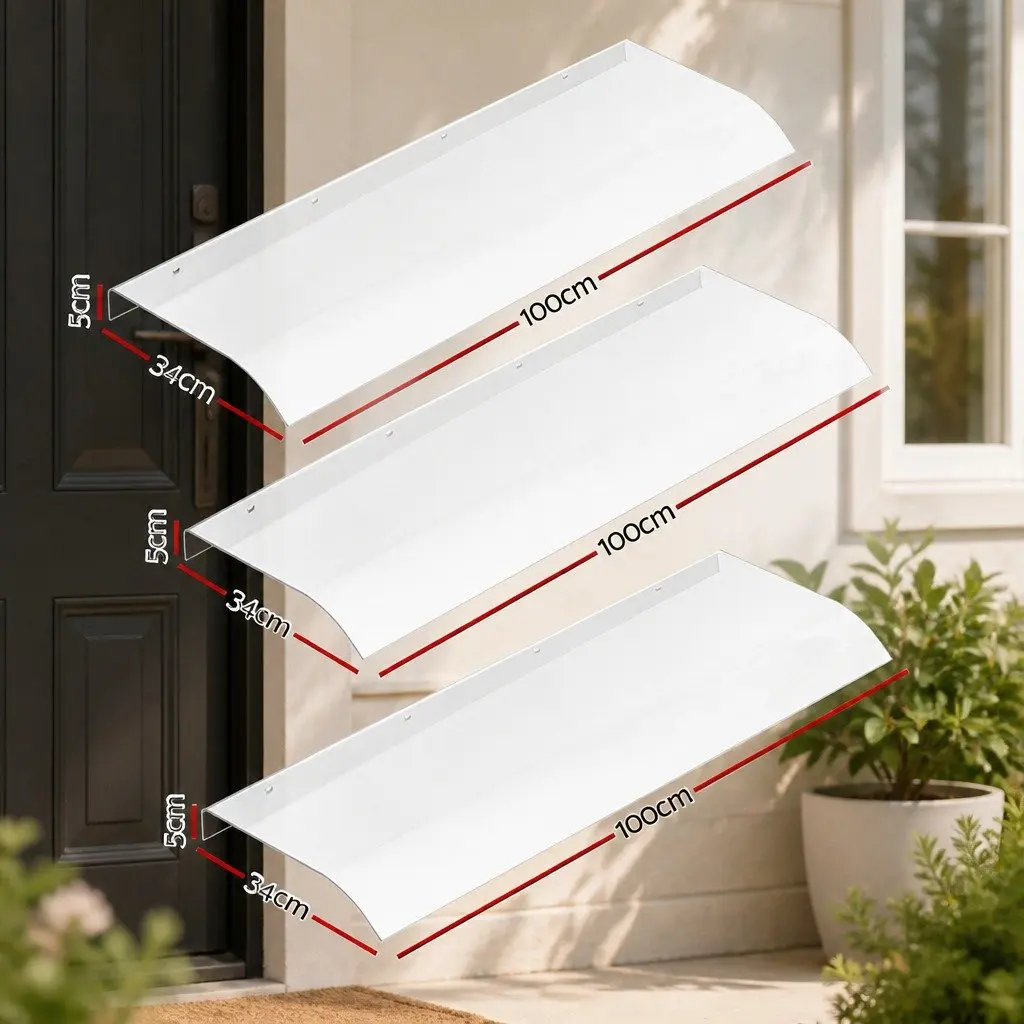 Awning for Door and Window 0.4m x 3m Transparent Polycarbonate Sheet