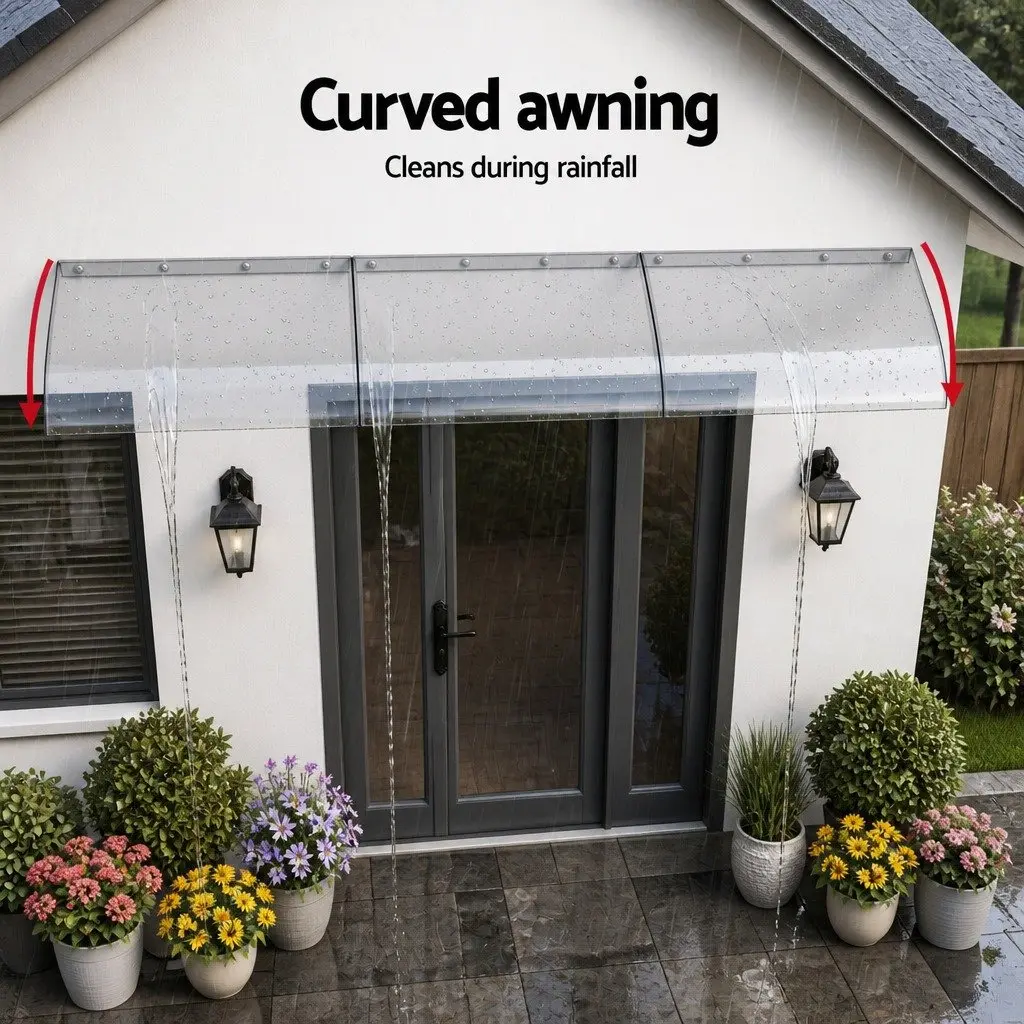 Awning for Door and Window 0.4m x 3m Transparent Polycarbonate Sheet