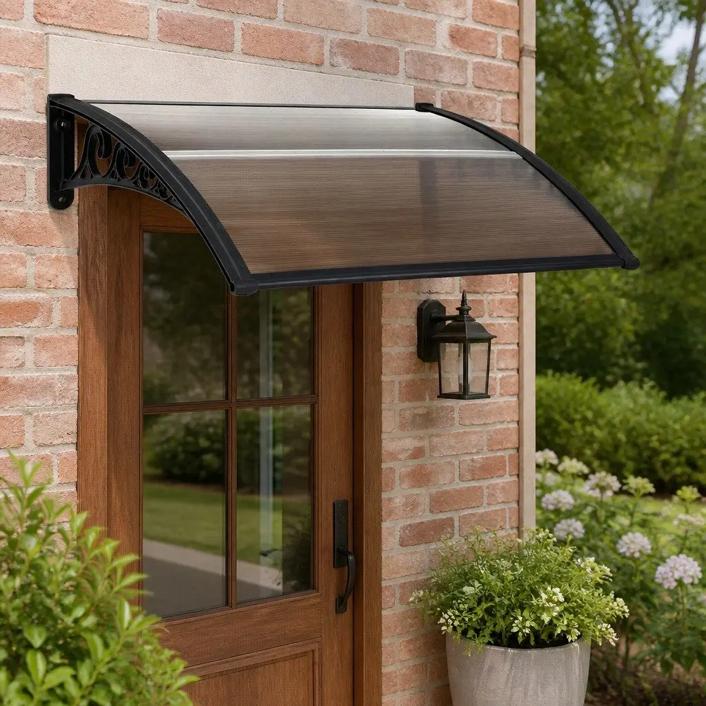 0.8mx1m Window Door Awning with PC Panel and Brackets