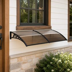 Specifications of 0.8m x 2m Polycarbonate Awning